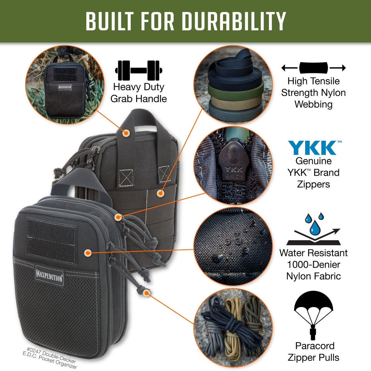 Maxpedition Double-Decker E.D.C. Khaki Pocket Organiser