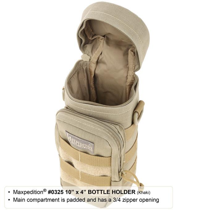 Maxpedition 10" x 4" Black Bottle Holder