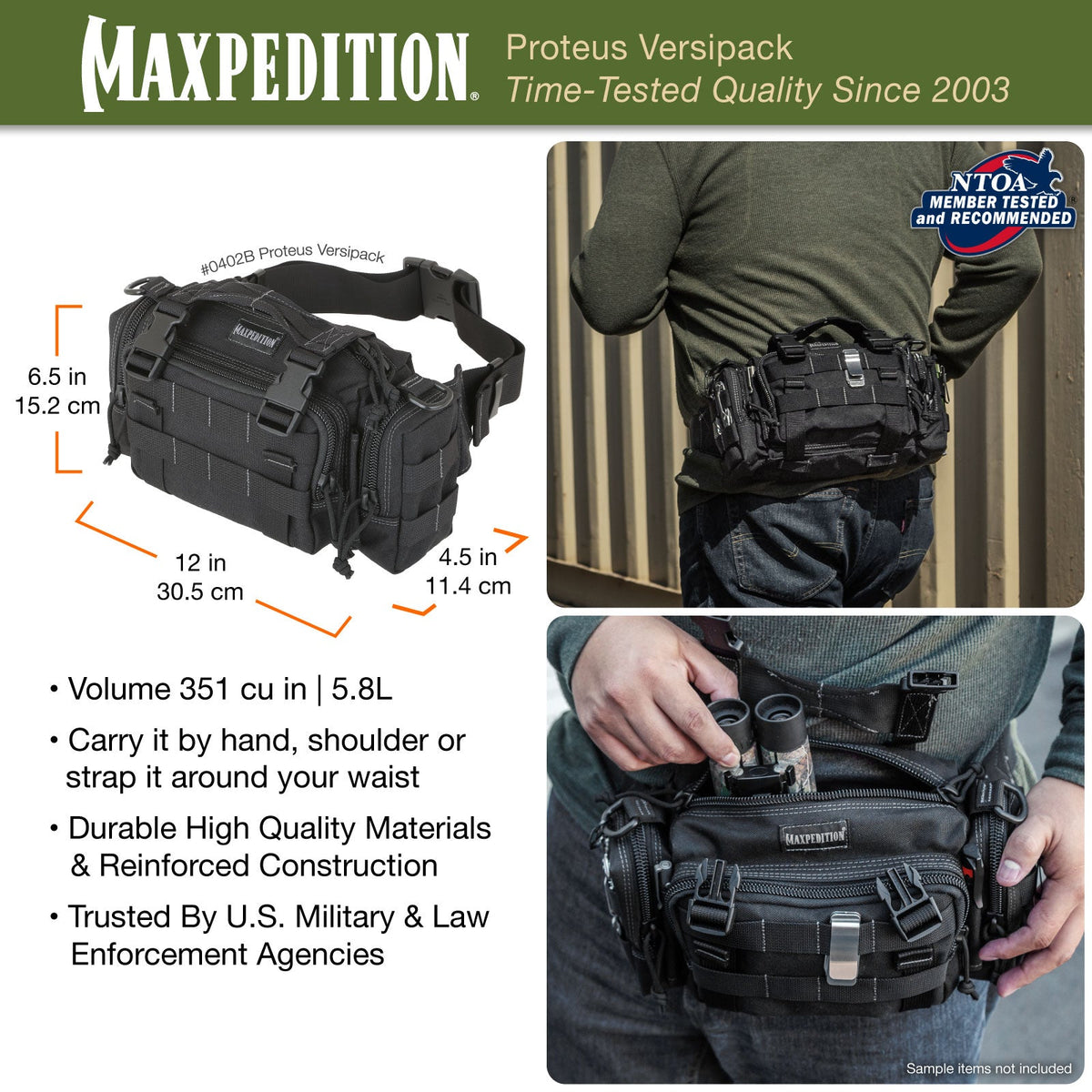 Maxpedition Proteus Black Versipack