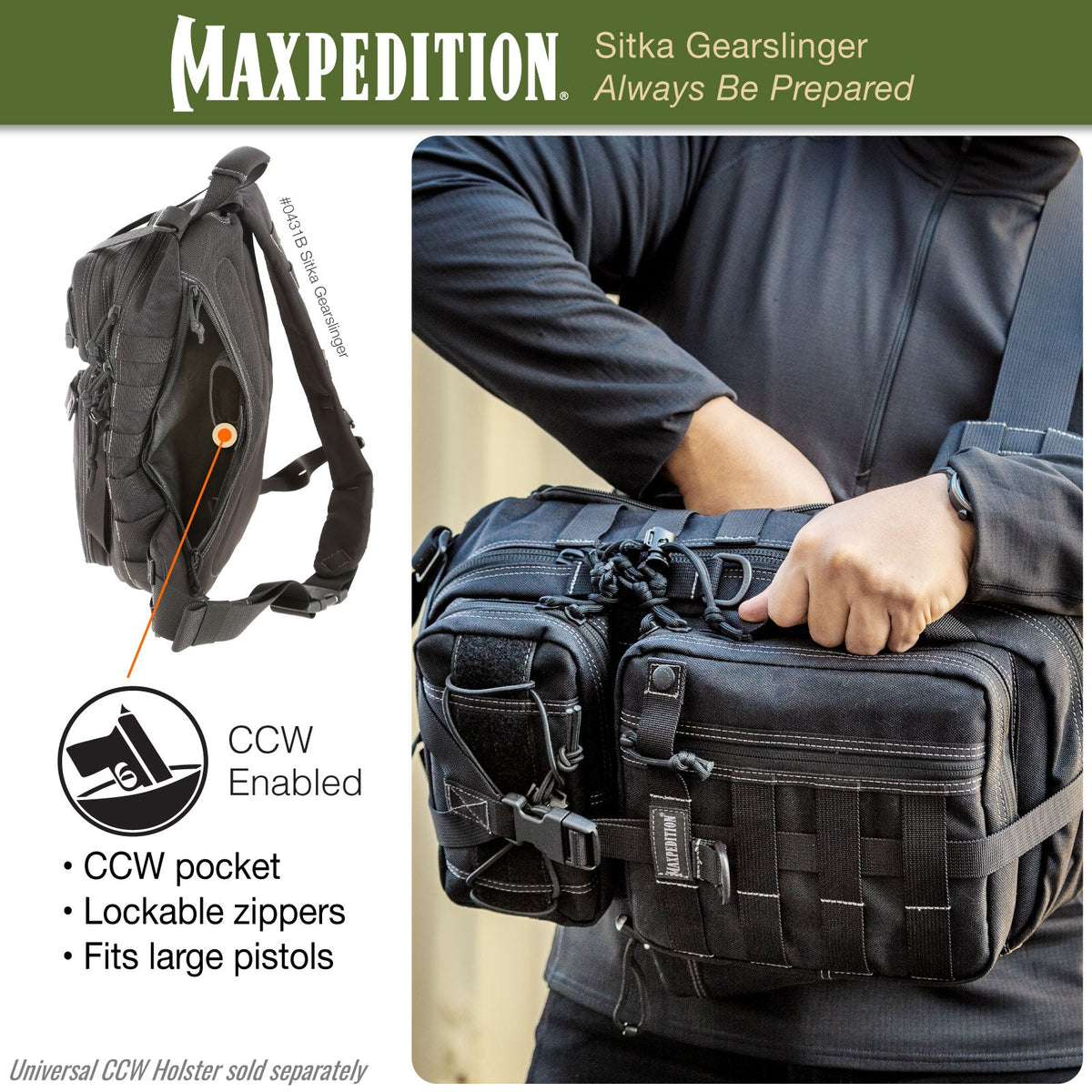 Maxpedition Sitka Black Gearslinger