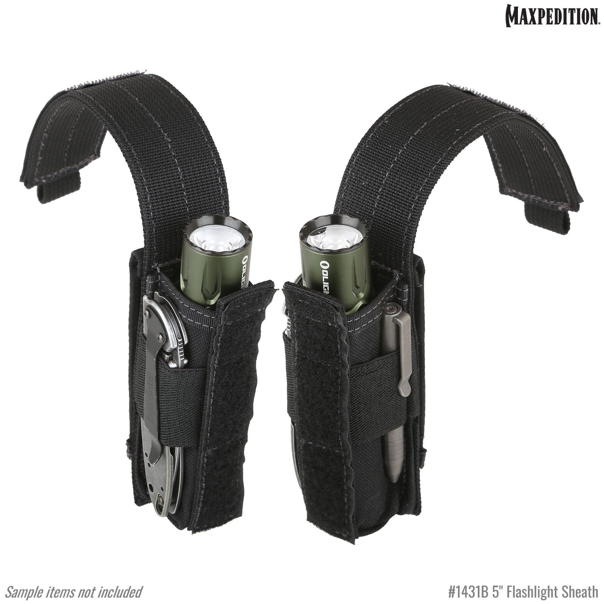 Maxpedition 5" Black Flashlight Sheath