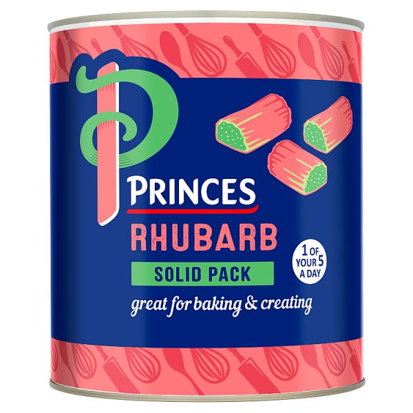 2.82kg Princes Rhubarb Solid Pack - Bulk Food Ration Storage