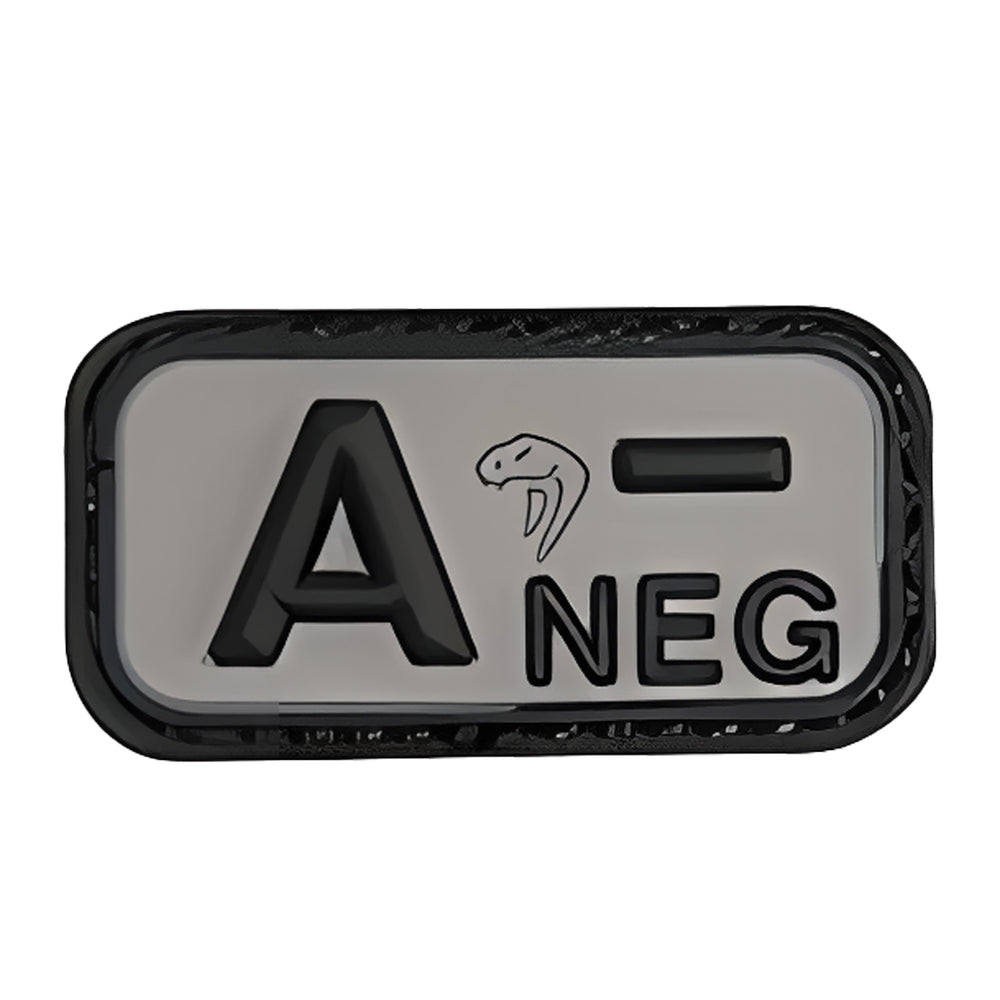 Viper A Negative Black Blood Group Patch