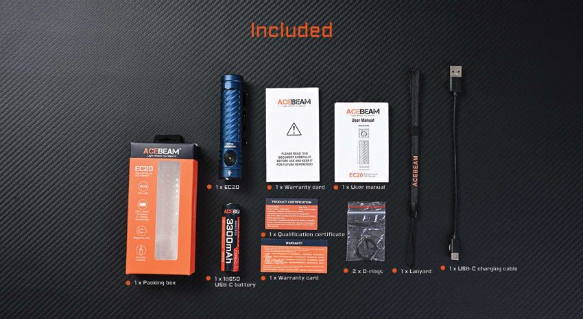 Acebeam EC20 Flashlight Black