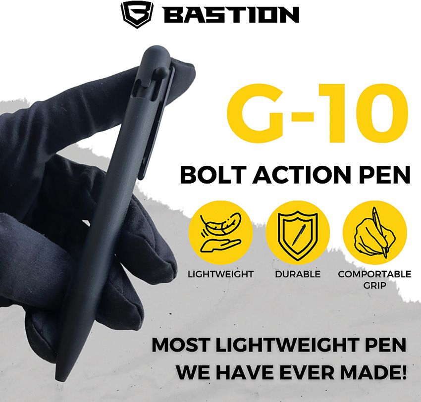 Bastion Bolt Action Pen Black G10