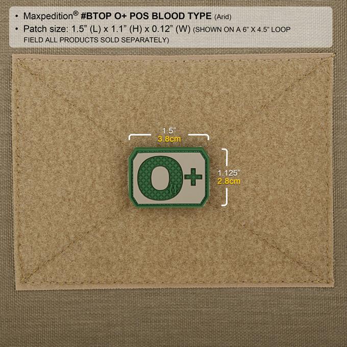 Maxpedition O+ POS Blood Type Patch