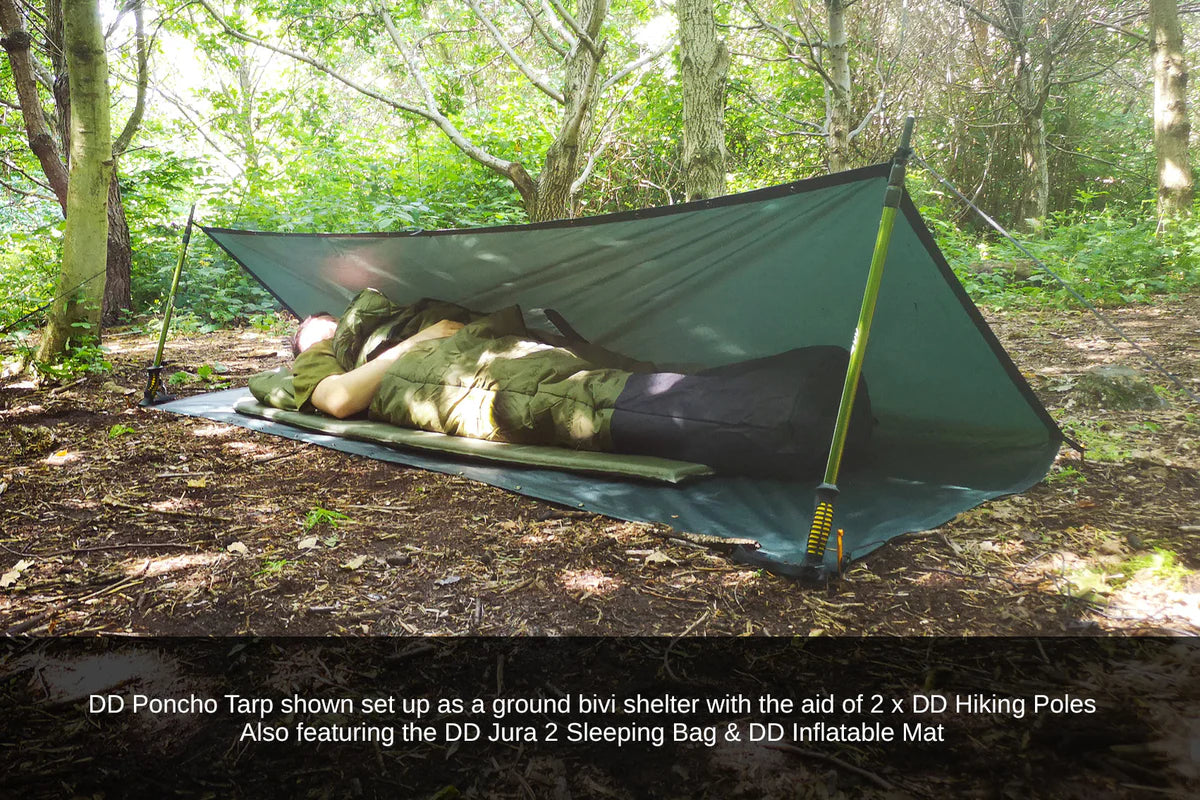 DD Hammocks Poncho Tarp - Olive Green