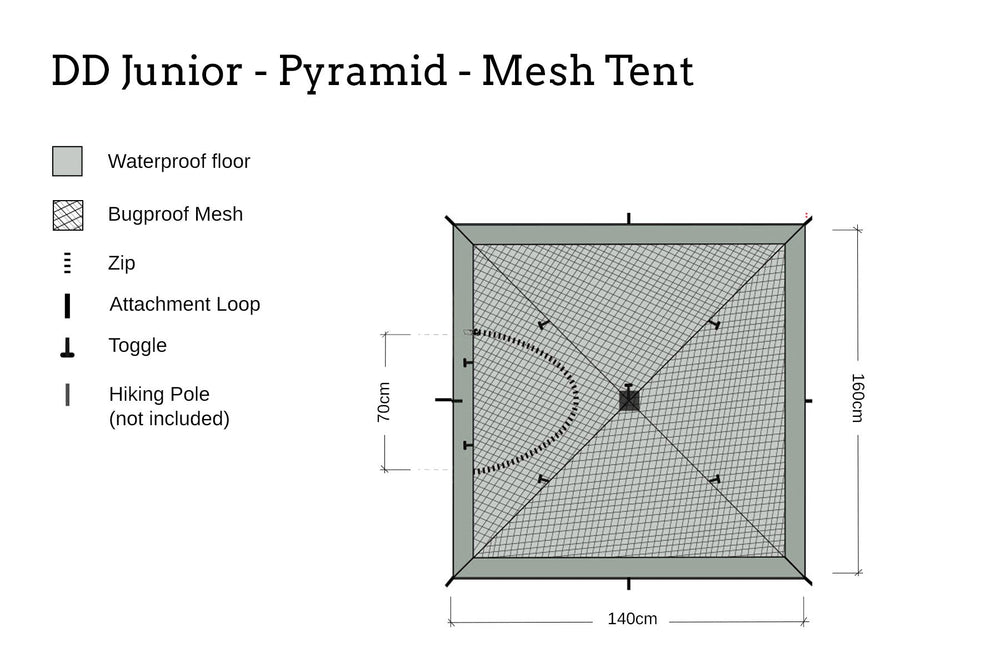 DD Hammocks - Pyramid Mesh Tent - Kids