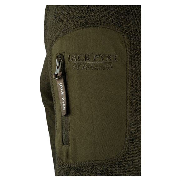Jack Pyke Melange Quarter Zip Fleece - Green Fleck