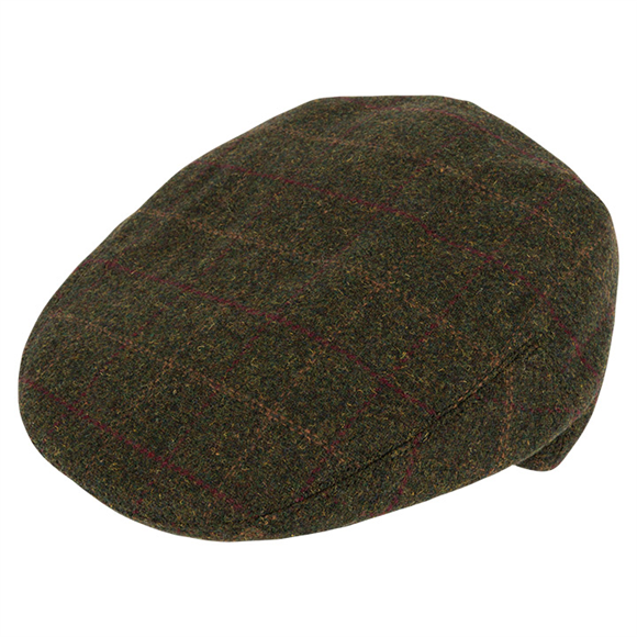 Jack Pyke Wool Blend Flat Cap - Dark Olive