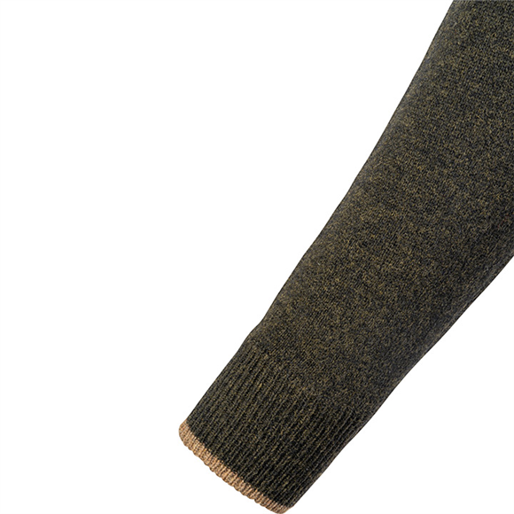 Jack Pyke Ashcombe 100% Lambswool V-Neck - Dark Olive