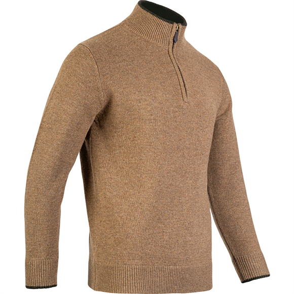 Jack Pyke Ashcombe 100% Lambswool Zipknit - Barley