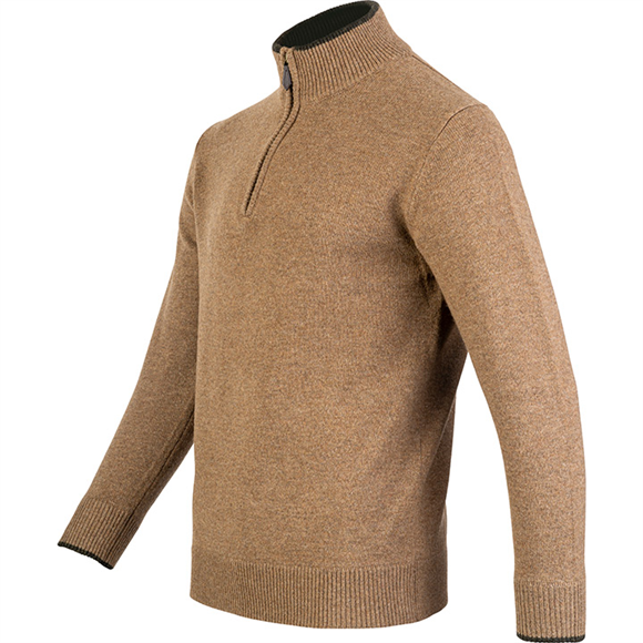Jack Pyke Ashcombe 100% Lambswool Zipknit - Barley