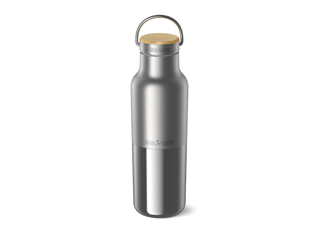 Klean Kanteen 473ml Rise Insulated Reflect Water Bottle with Bamboo Cap