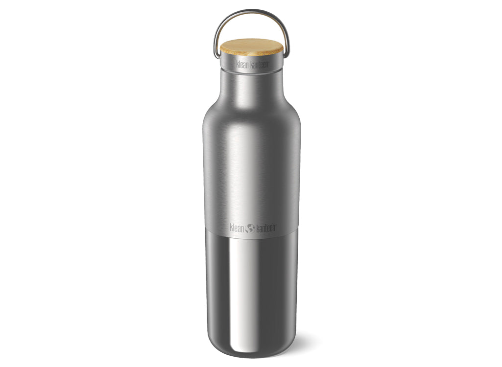 Klean Kanteen 592ml Rise Insulated Reflect Water Bottle with Bamboo Cap