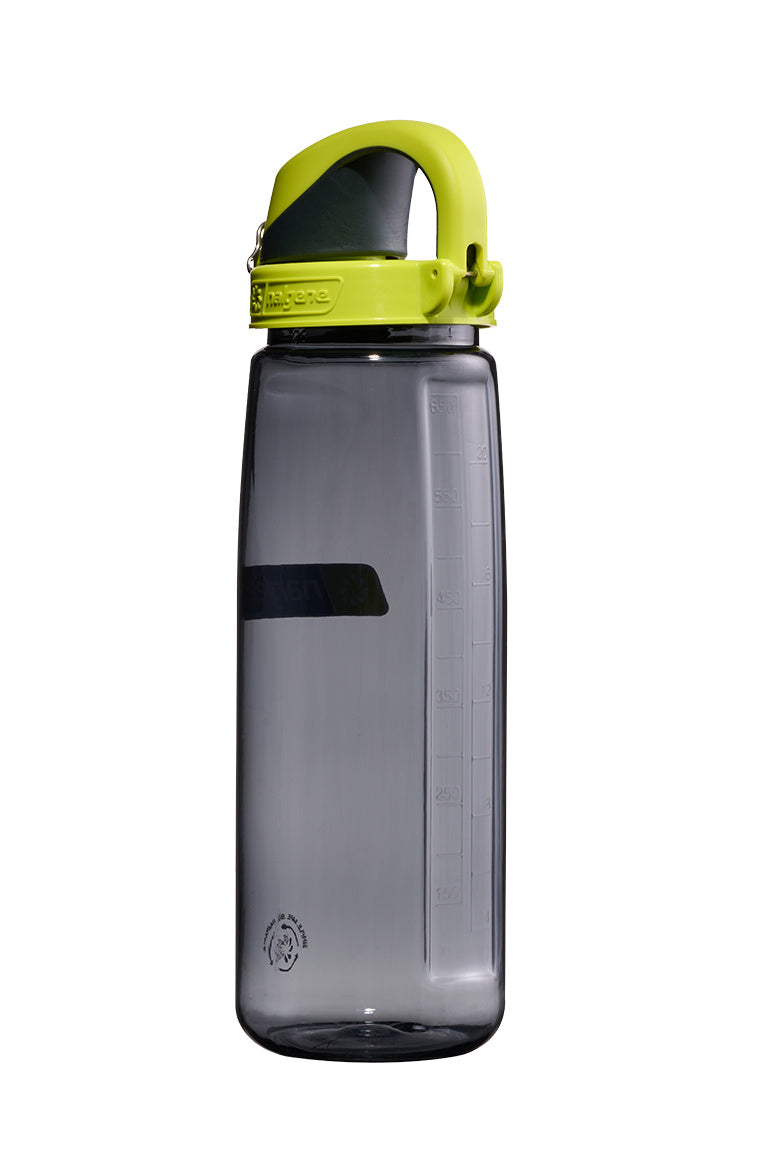 Nalgene 24oz / 0.7L Sustain Otf Bottle - Charcoal, Lime Cap