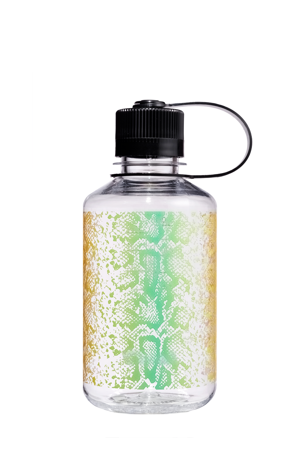 Nalgene 16oz / 0.5L Sustain Narrow Mouth Bottle - Clear Rainbow Snake Print