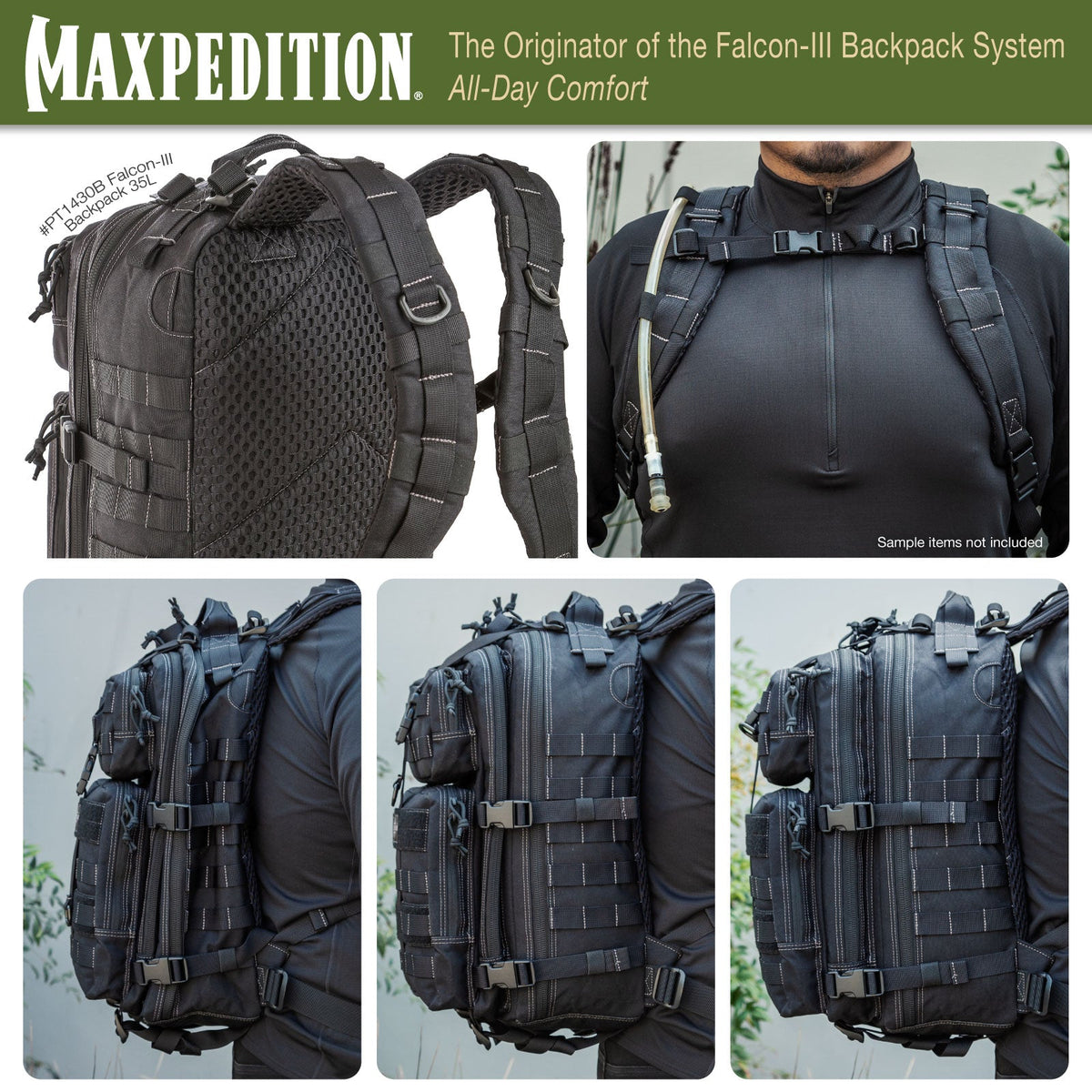 Maxpedition Falcon-III Black Backpack