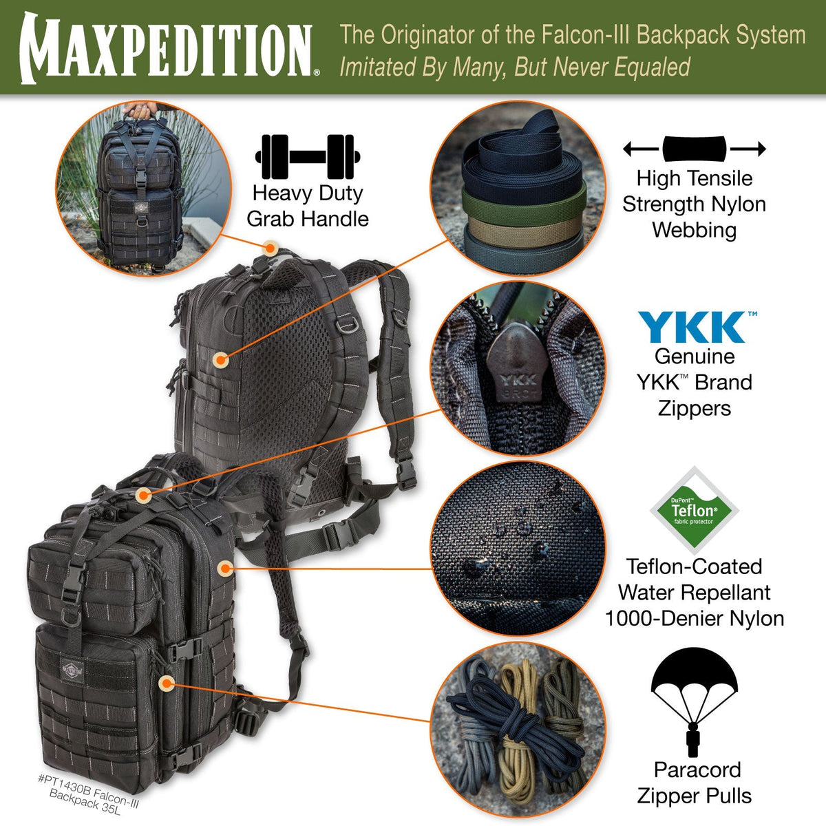Maxpedition Falcon-III Wolf Grey Backpack