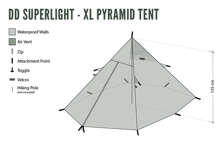 DD Hammocks SuperLight - XL - Pyramid Tent