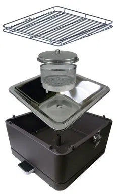 Feuerdesign Teide Smokeless Charcoal BBQ & Tongs - Red