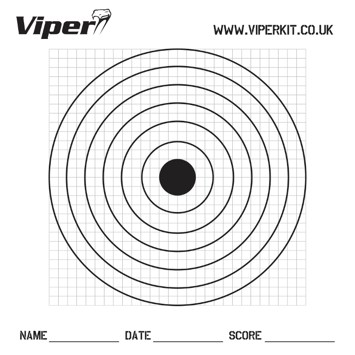 Viper Pro Target Paper Targets - 175 x 175mm