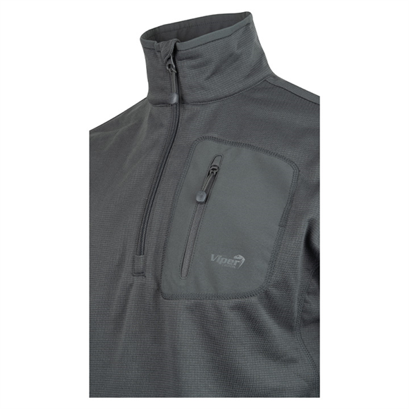 Viper Technical Mid Layer Fleece Top - Titanium