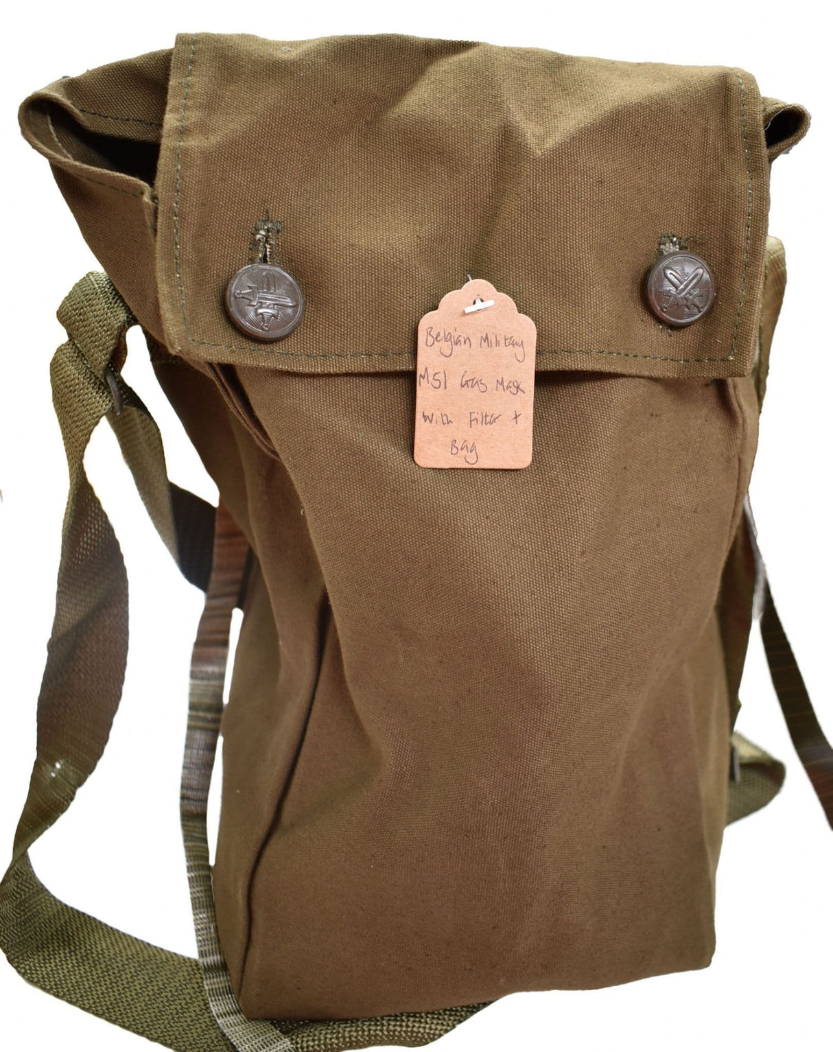 Belgian Military M51 Gas Mask With Filter & Bag