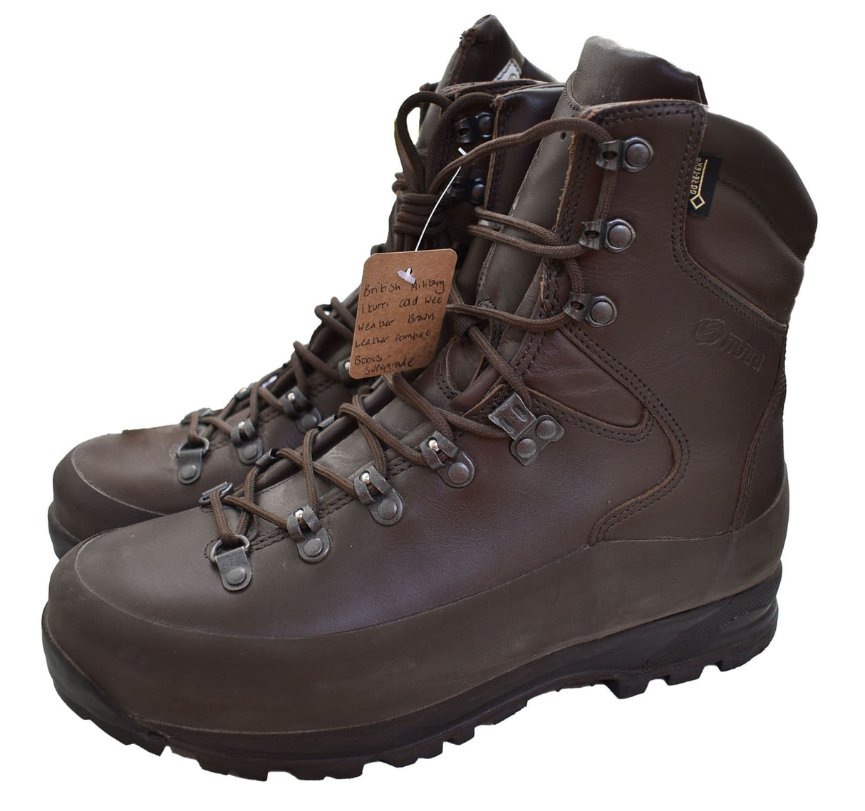 British Military Iturri Cold Wet Weather Brown Leather Combat Boots - Supergrade