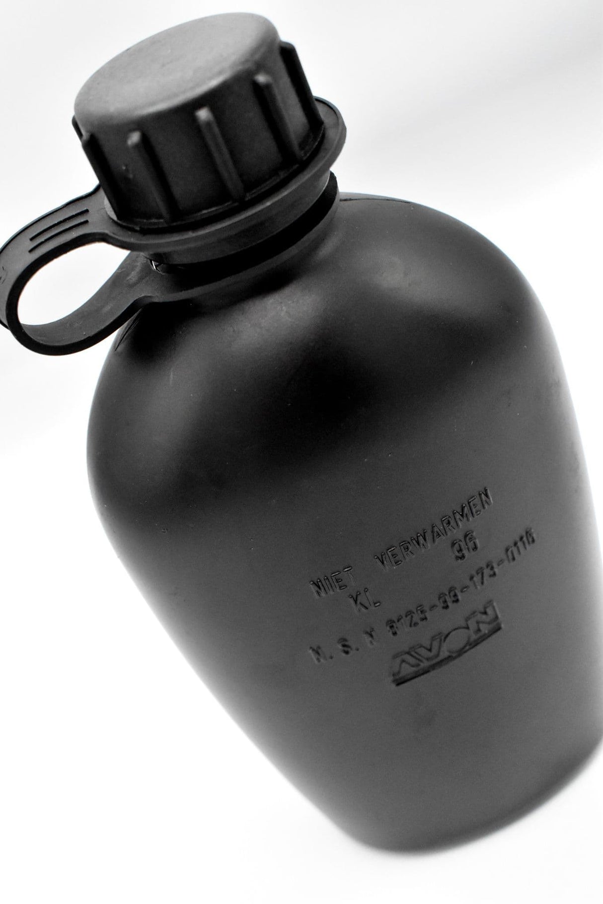 Dutch Military Issue Black Water Bottle 1L