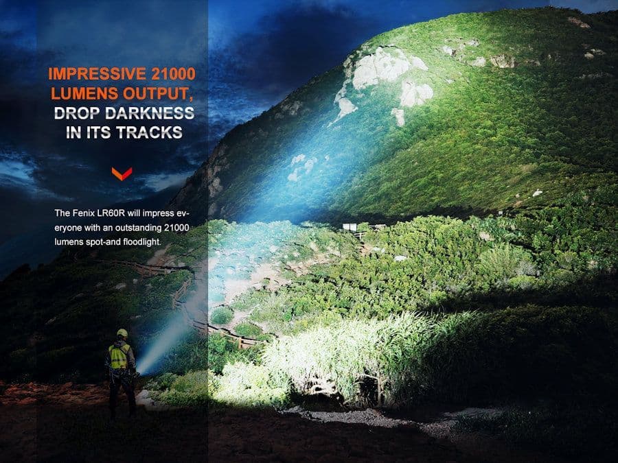 Fenix LR60R 21,000 Lumen Rechargeable Searchlight Torch