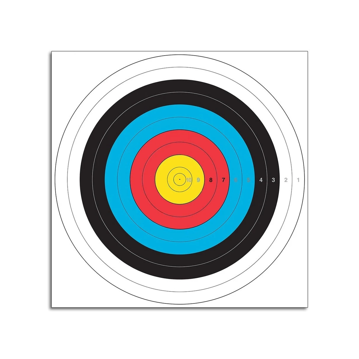 Man Kung Paper Target face FITA 80 cm with numbers