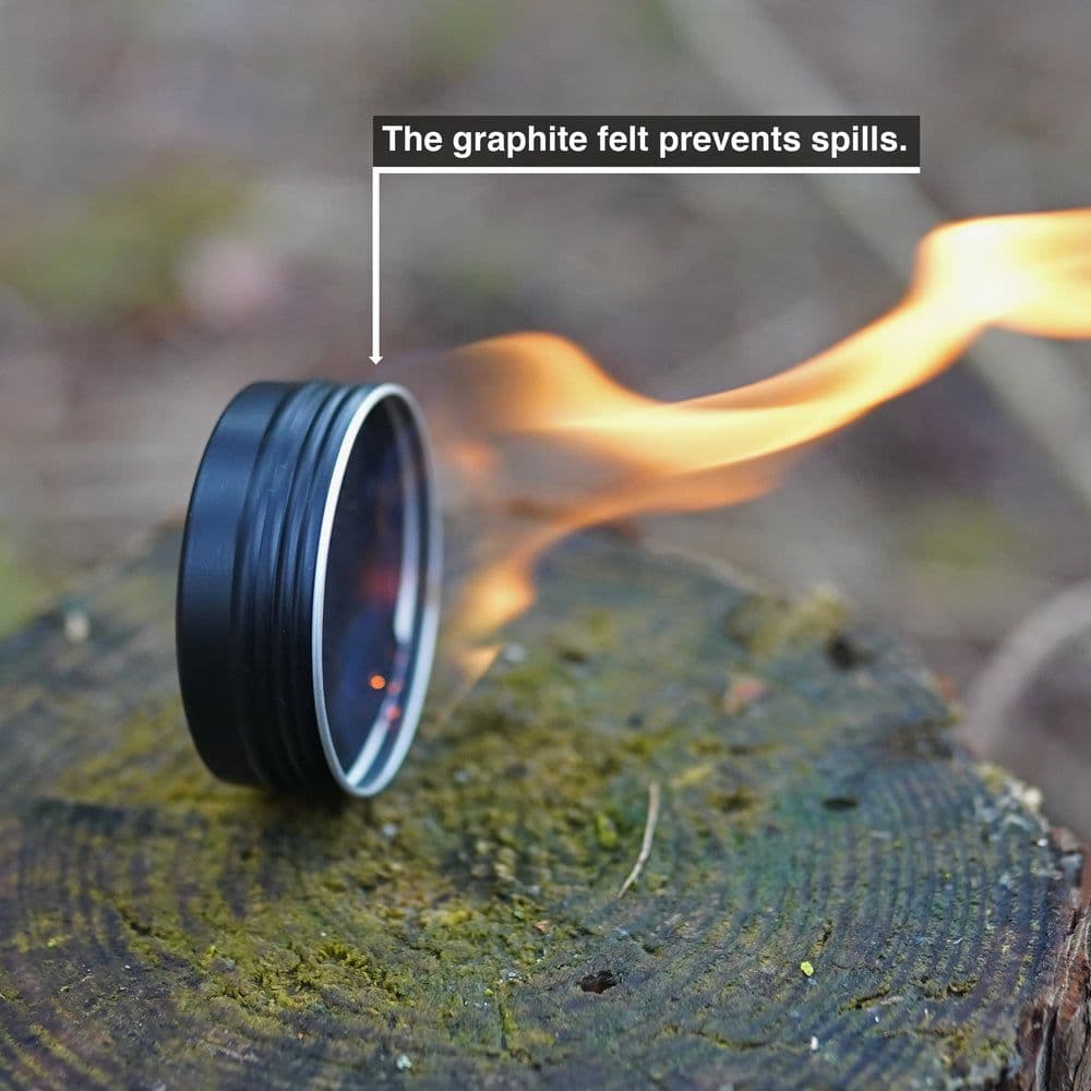 Forest Fundamentals Open Flame Alcohol Tins 4X Graphite Felts