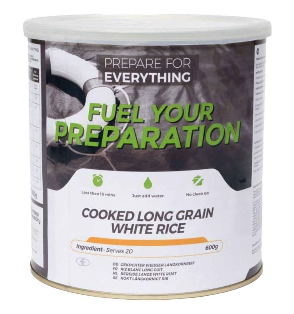 Fuel Your Preparation Freeze Dried Food Ration Meal Tin - Cooked White Rice