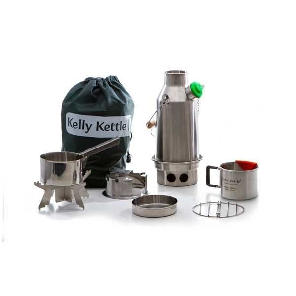 Kelly Kettle Stainless Steel Trekker Complete Kit - For the Solo Camper