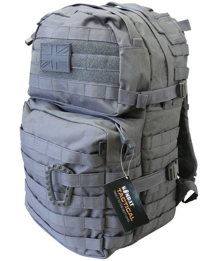Kombat UK 40L Large Molle Rucksack Bag - Gun Metal Grey