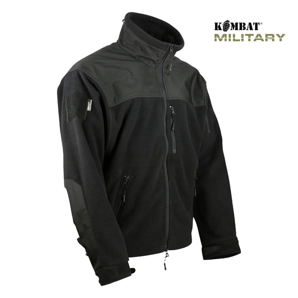 Kombat UK Defender Tactical Fleece Jacket in Black