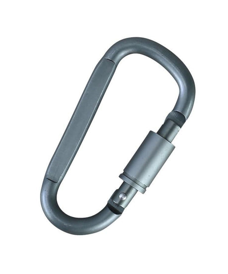 Kombat UK Gunmetal Grey Locking Carabiners 8mm (Pair)