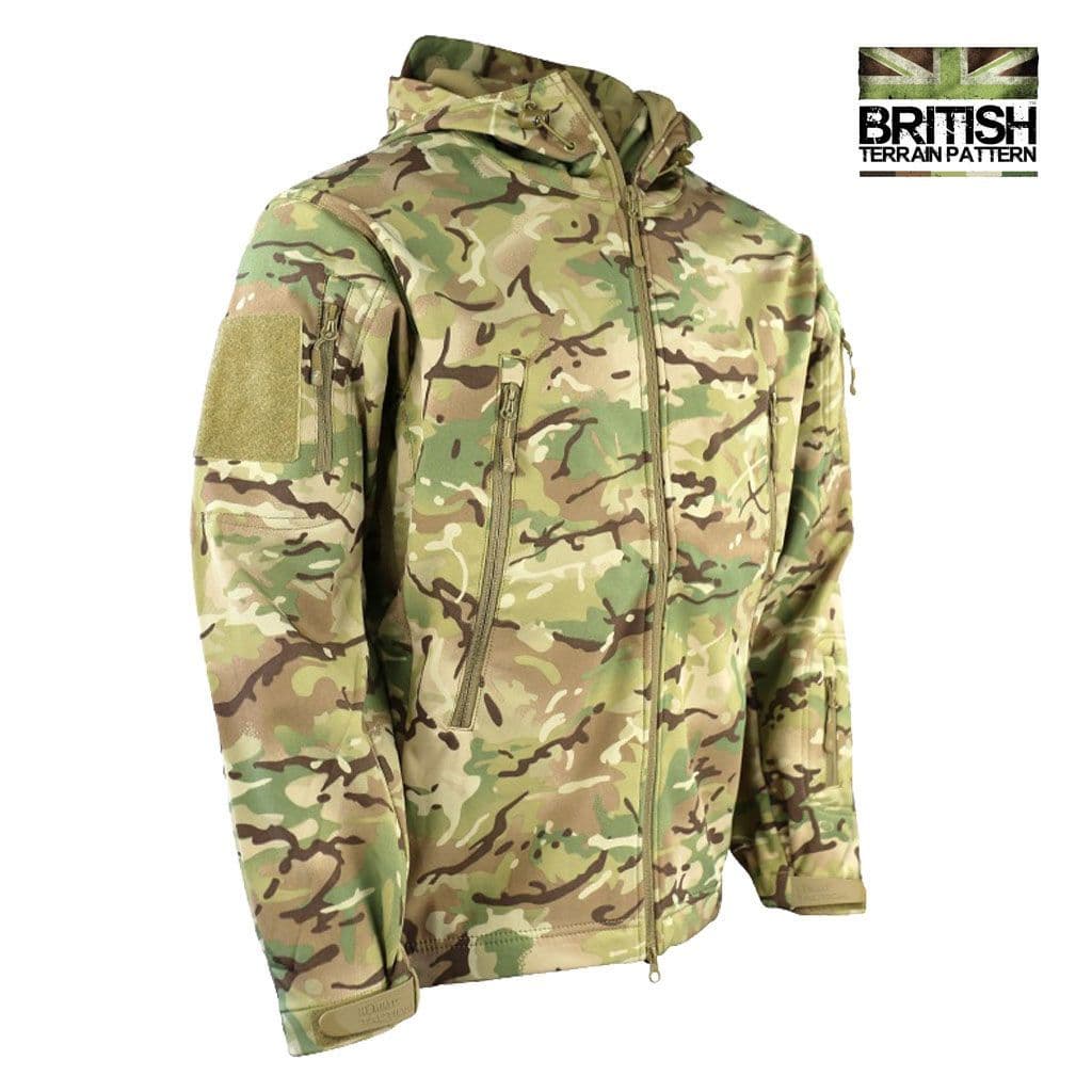 Kombat UK Patriot Tactical Soft Shell Jacket in BTP Camo