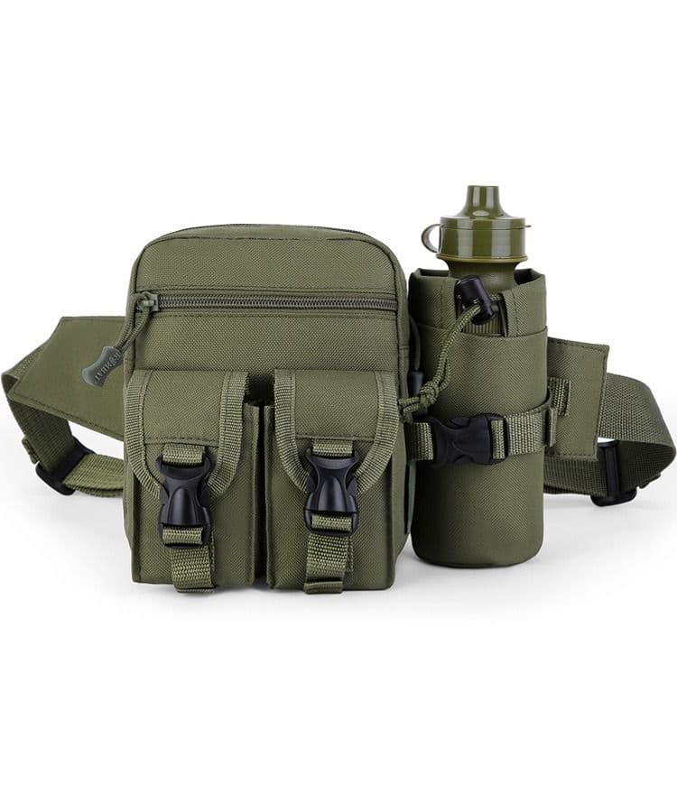 Kombat UK Pioneer Waist Bag With Bottle Holder - Olive Green