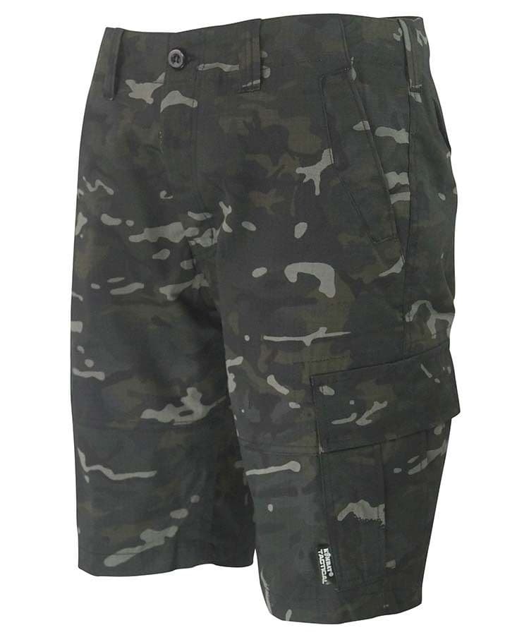 Kombat UK Recon Cargo Shorts in BTP Black Camo