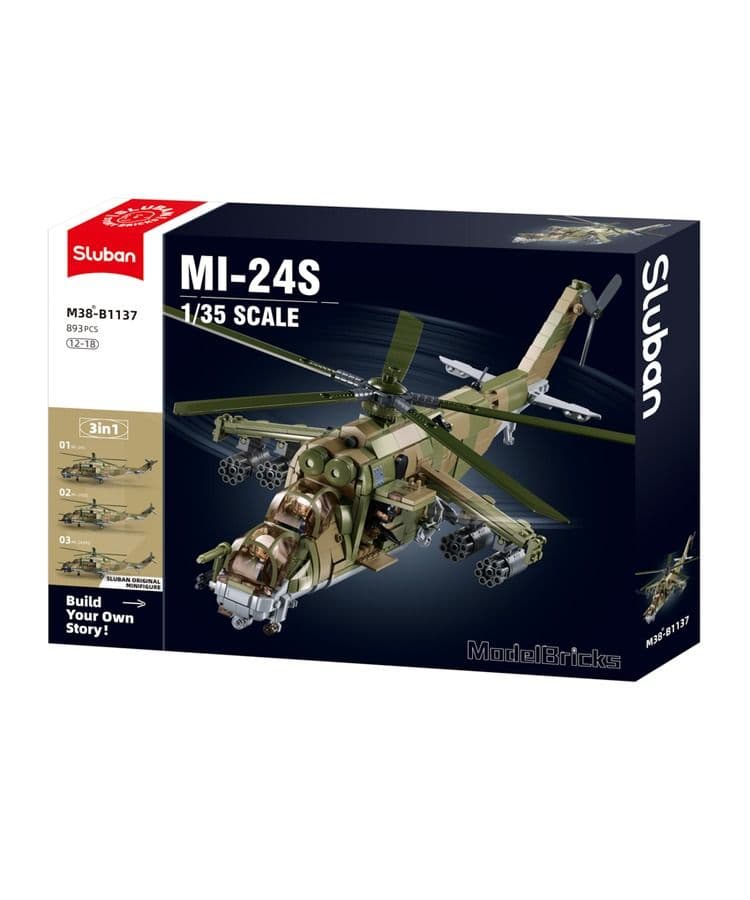 Kombat UK Sluban MI-24S Gunship Building Blocks Set - B1137