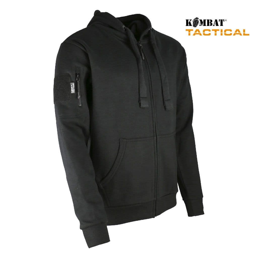 Kombat UK Spec-Ops Full Zip Hoodie in Black