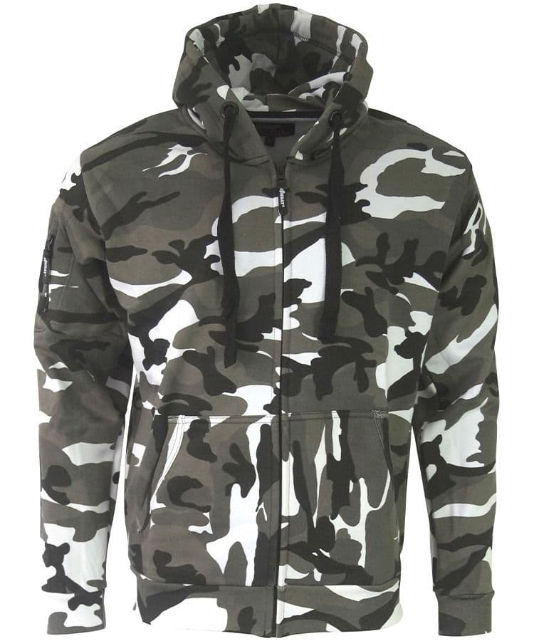 Kombat UK Spec-Ops Full Zip Hoodie in Urban Camo
