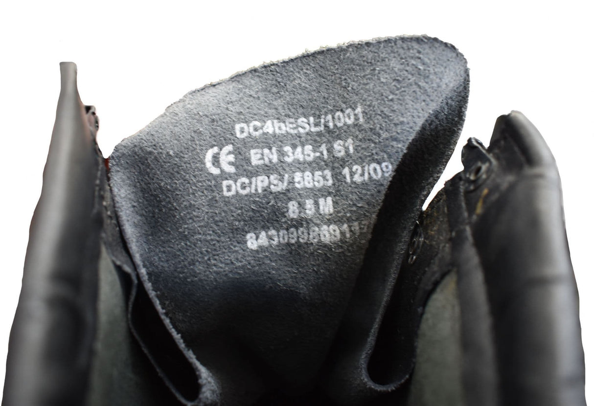 Military Style Black Steel Toe Cap Boots