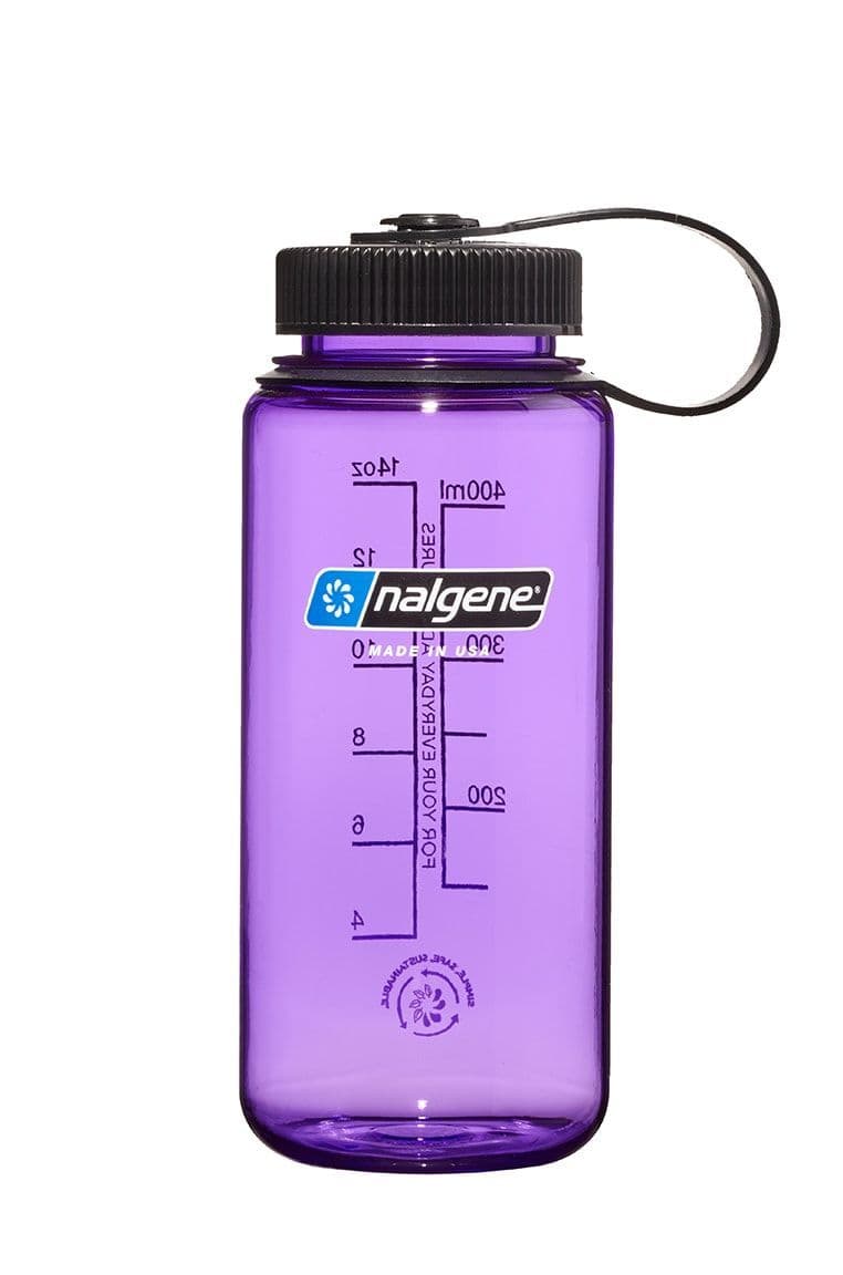 Nalgene 16oz / 0.5L Wide Mouth Sustain Water Bottle - Purple with Black Cap