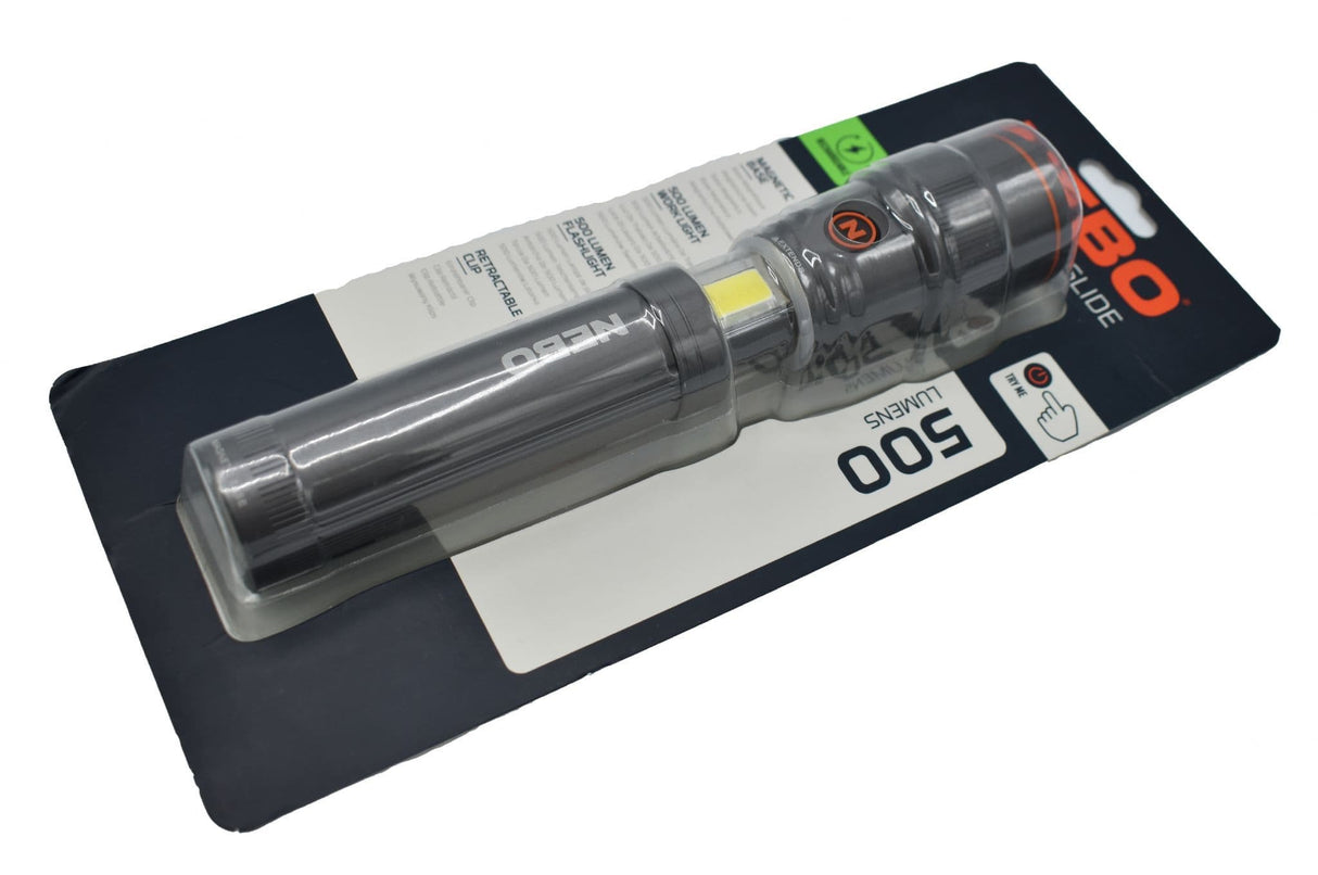 Nebo Franklin Slide Rechargeable 500 Lumen Dual Flashlight and Work Light