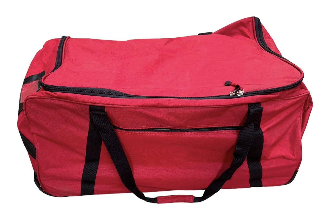Riot Police XXL Black Wheeled Holdall - Red