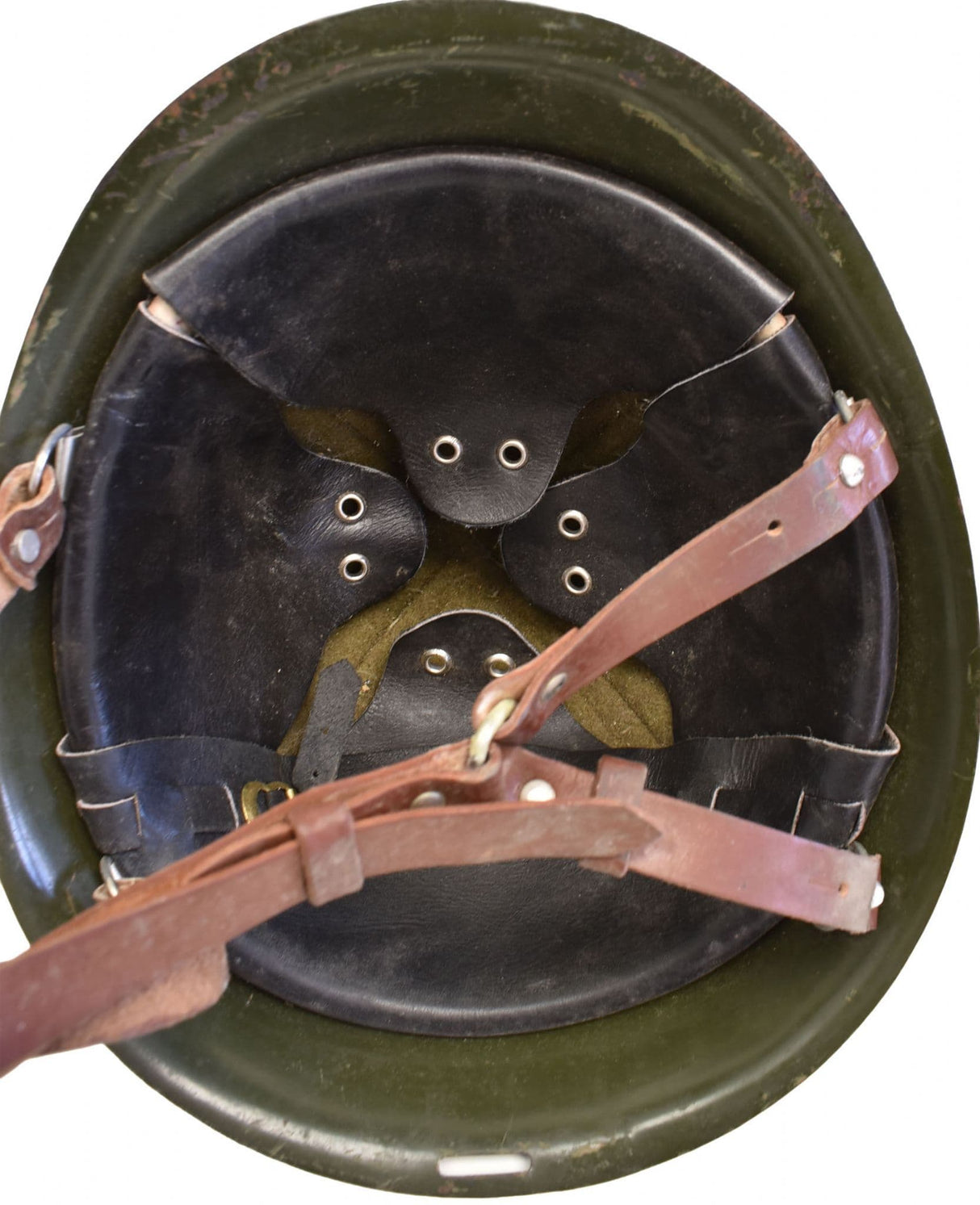 Romanian Army M73 Olive Steel Helmet