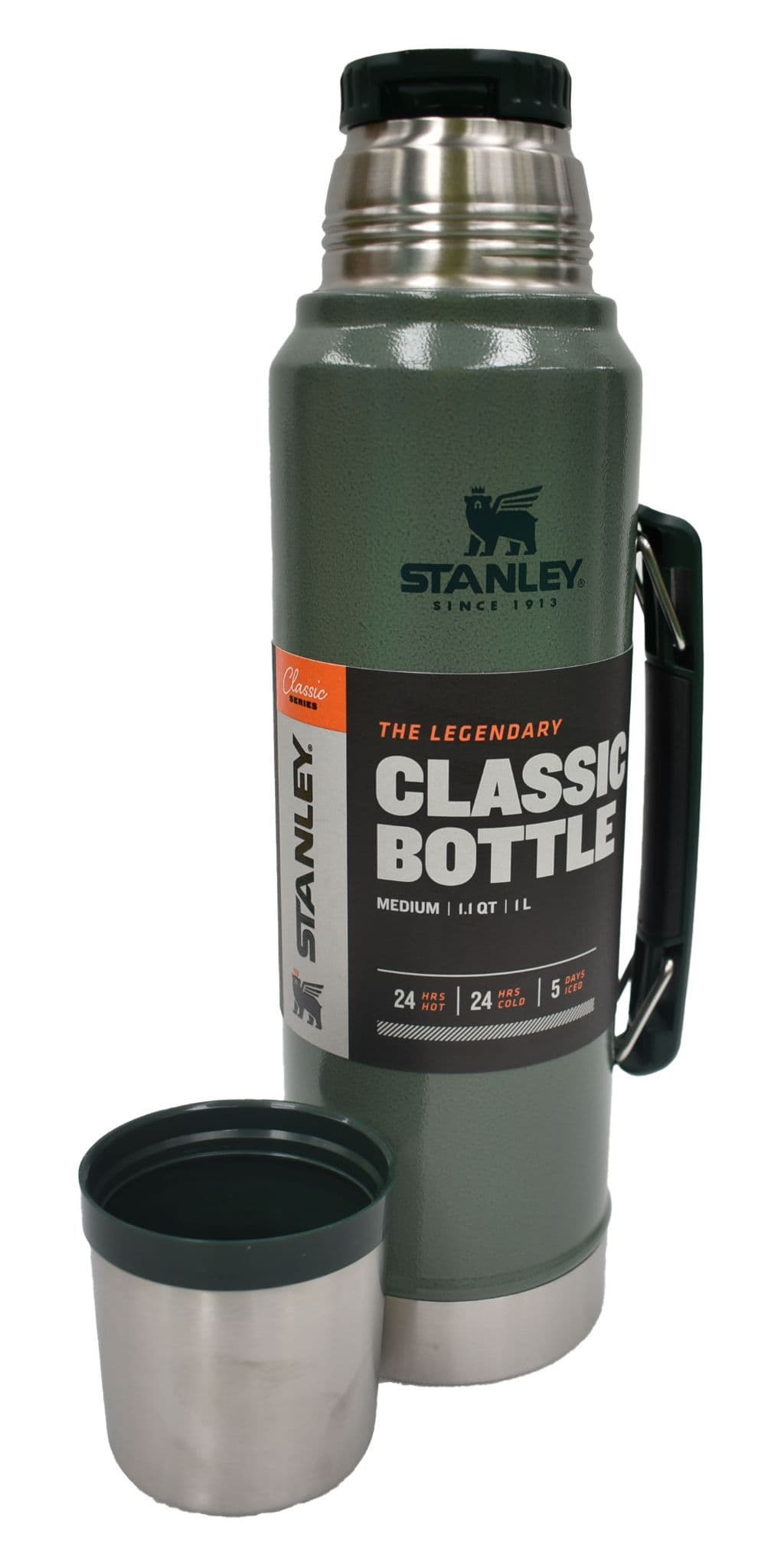 Stanley Classic Vacuum Insulated Bottle 1.0 Litres - Hammertone Green